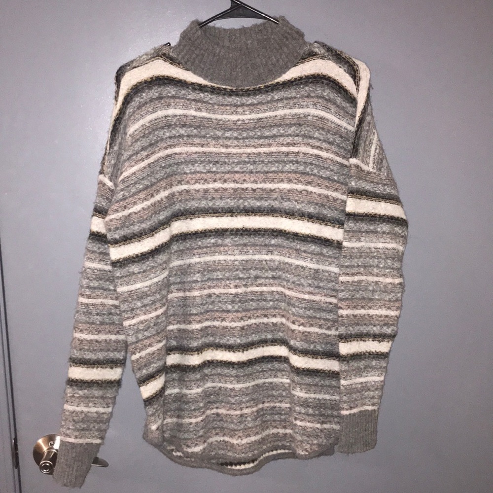 Long, turtle neck, long sleeve sweater